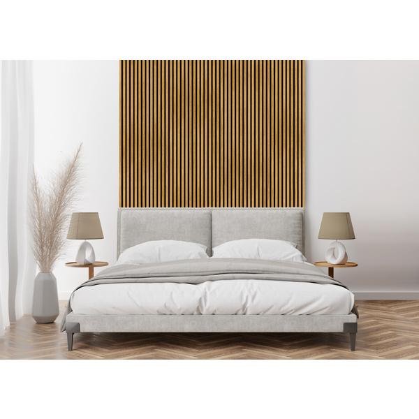 Akustikplatte PET+MDF foliert 572,5x19mm Eiche nat. Haptik FOEI73N fol., 267cm
