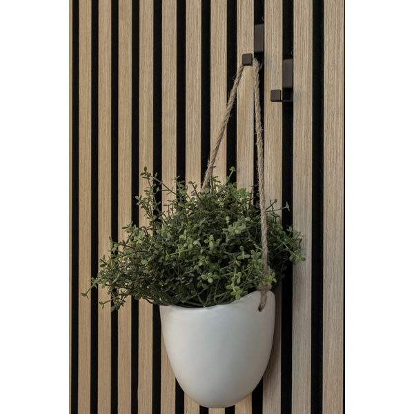 Haken FN Acustico 14x54x27mm, schwarz RAL 9005 pulverbesch., 2stk/pkg,Kart,4c bed.2xSchraub