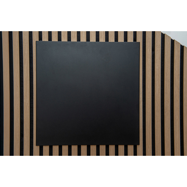 Letterboard FN Acustico 450x440x20mm, schwarz RAL 9005 pulverbesch., 1stk/pkg,Kart,4c bed.4xSchraub