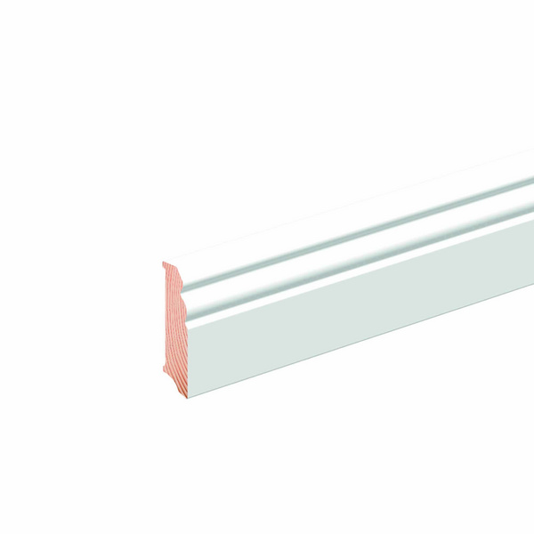 Sockelleiste profil L0137OC KI 16x70mm Kiefer weiß beschichtet, 240cm