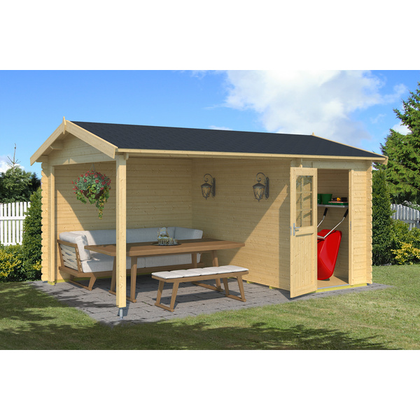 Wibo Blockbohlenhaus 28mm naturbelassen