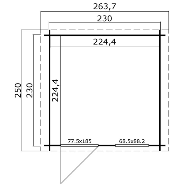 Wels 2 Blockbohlenhaus 28mm