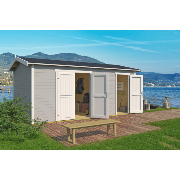 Tuvalu XL Blockbohlenhaus 28mm