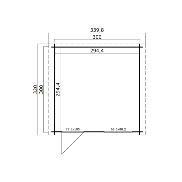 Wels 3 Blockbohlenhaus 28mm