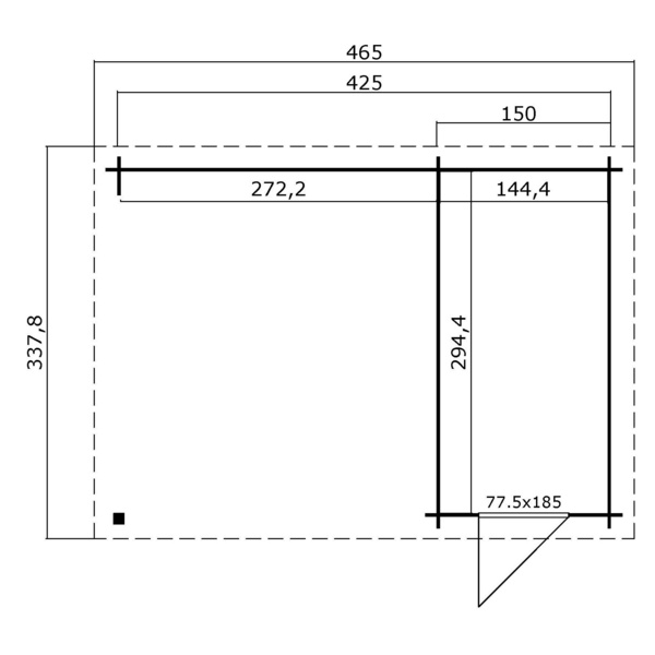 Wibo Blockbohlenhaus 28mm