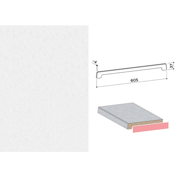 Seitenabschluss 37/605 Polarweiss