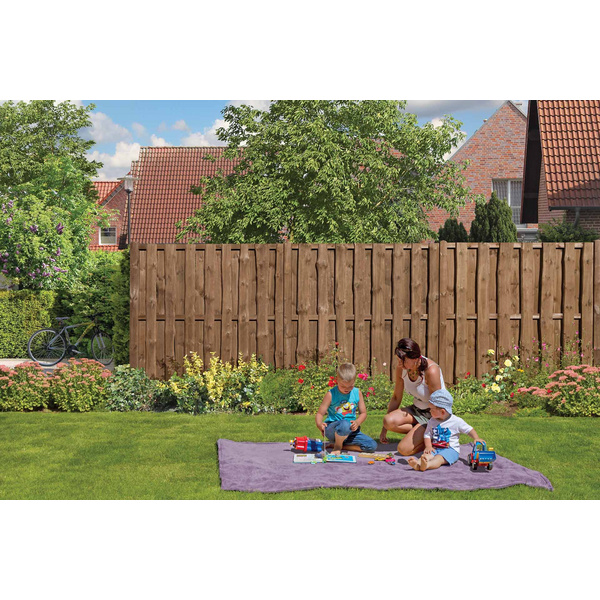 Sichtschutzzaun Kiefer KDI braun "NATURA"