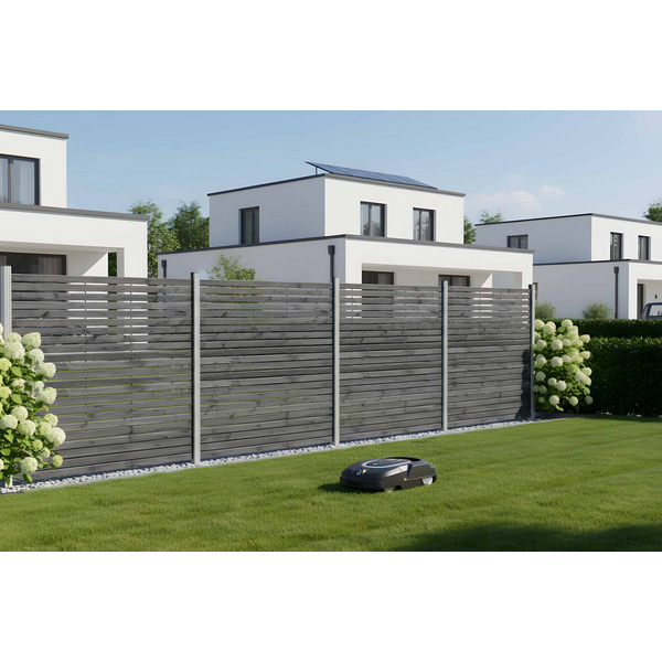Sichtschutzzaun Kiefer KDI grau