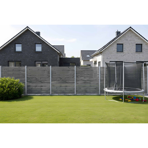 Sichtschutzzaun Kiefer KDI grau