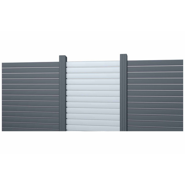 Sichtschutzzaun Aluminium silber "EASY"