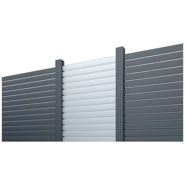 Sichtschutzzaun Aluminium silber "EASY"
