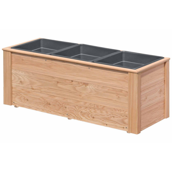Pflanzkasten 3er, Lärche natur