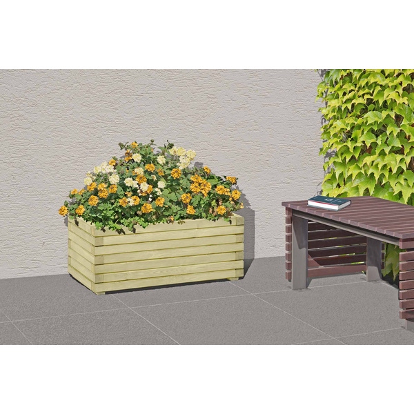 Pflanzkasten Maja rechteckig, grün Kiefer