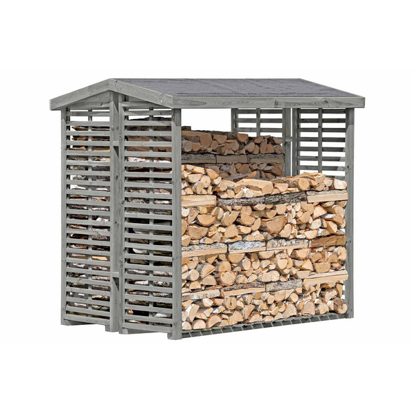 Kaminholzregal Kiefer kdi grau