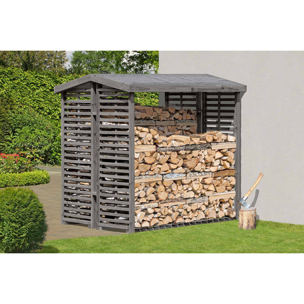 Kaminholzregal Kiefer kdi grau