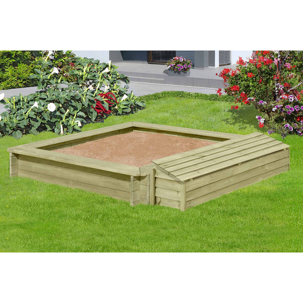 PRIMO Holzbox mit Klappdeckel, grün Kiefer 147x43x39 cm