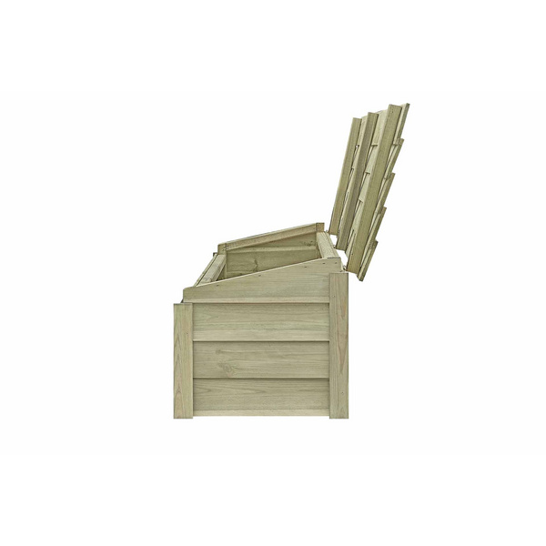 PRIMO Holzbox mit Klappdeckel, grün Kiefer 147x43x39 cm