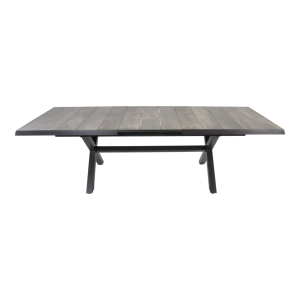 Ausziehtisch Castilla Negro mit Kreuzfuß 204/264x102cm