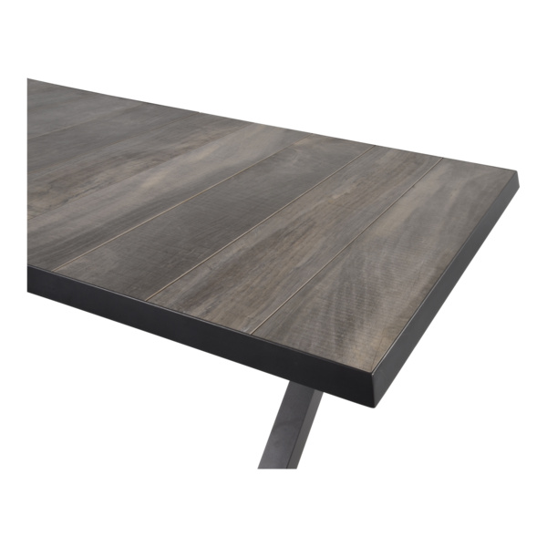 Ausziehtisch Castilla Negro mit Kreuzfuß 204/264x102cm