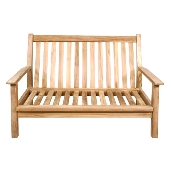 Loungebank Teak 130 cm inkl. Kissen