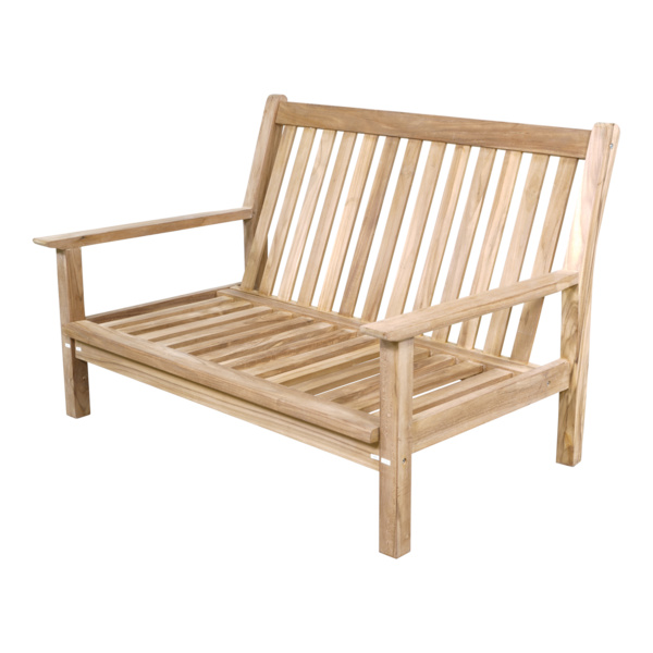 Loungebank Teak 130 cm inkl. Kissen