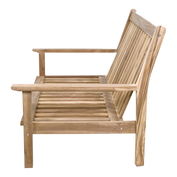 Loungebank Teak 130 cm inkl. Kissen