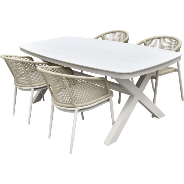 Tisch Davos Crema Dänisches Oval 200x100cm