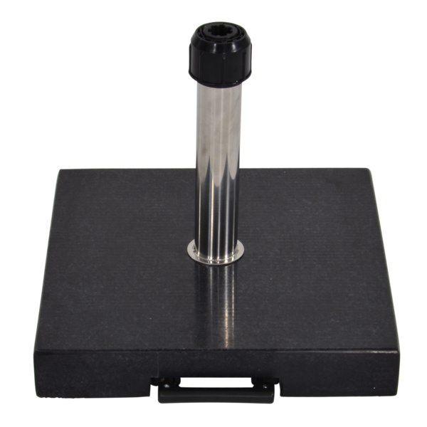 Schirmständer 40kg Granit schwarz mit Teleskophebel