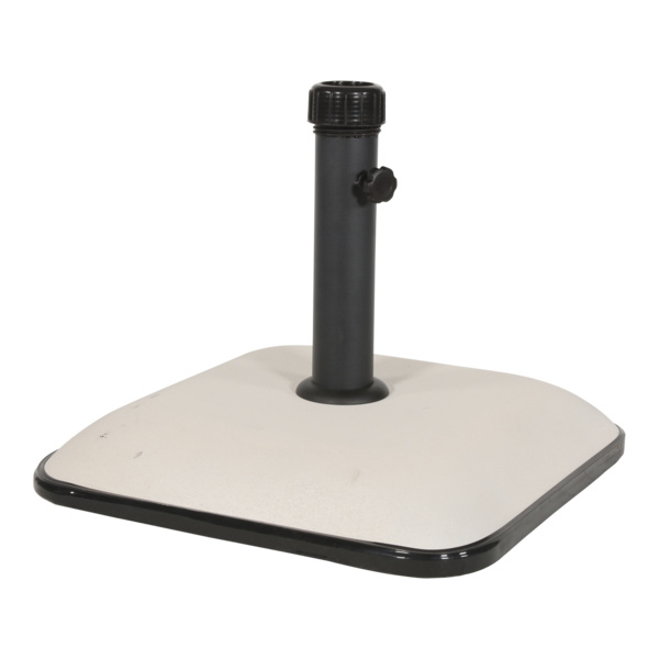 Schirmständer viereckig Beton 25kg beige/weiß