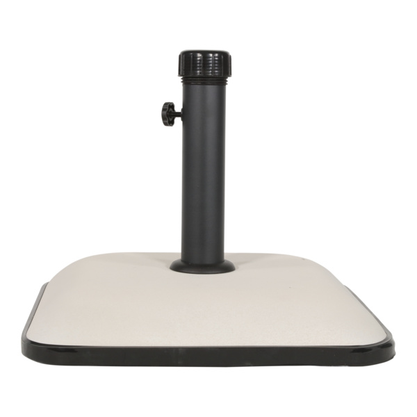Schirmständer viereckig Beton 25kg beige/weiß