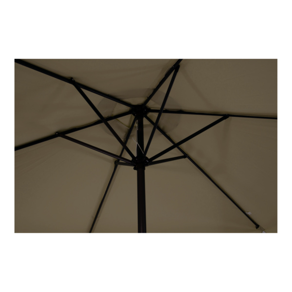Sonnenschirm Gemini taupe Ø3mtr mit Volant