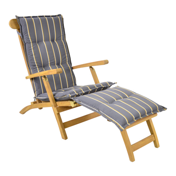 Auflage Deckchair Streifen anthrazit