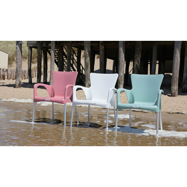 Stapelstuhl Bella weiß