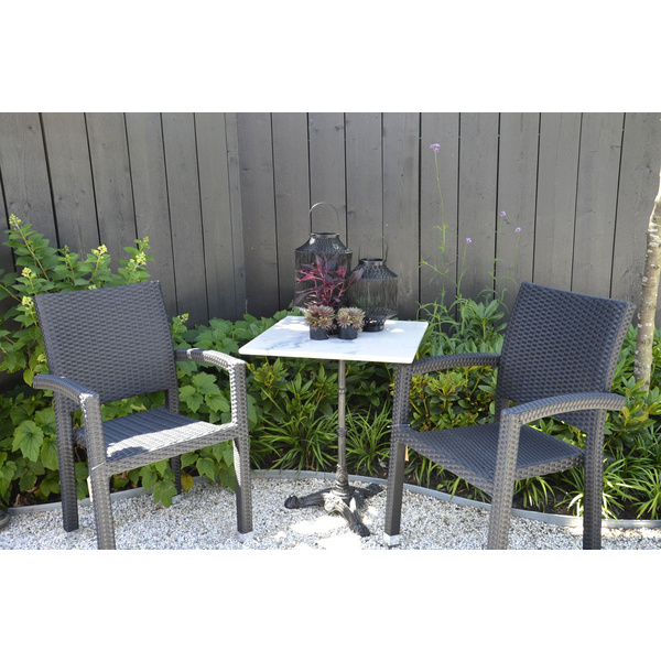 Tisch Marmor weiß 60 x 60 cm