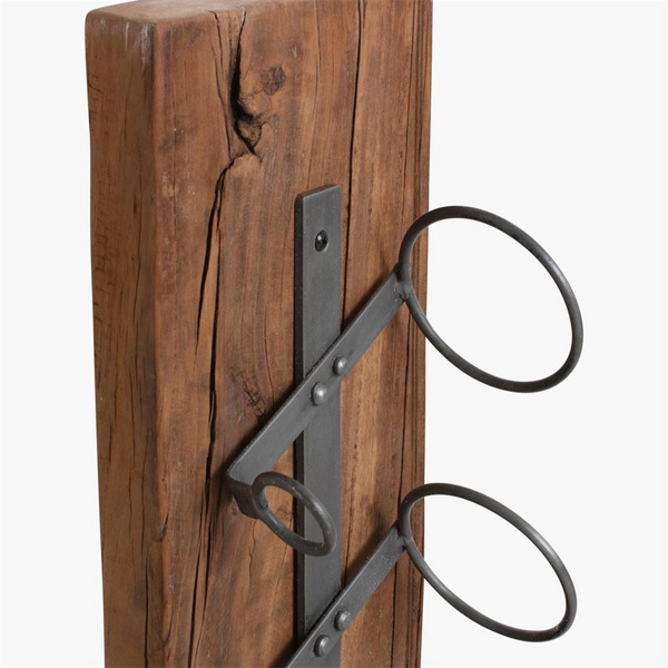 Weinregal 5 Flaschen M braun Teak wood, iron