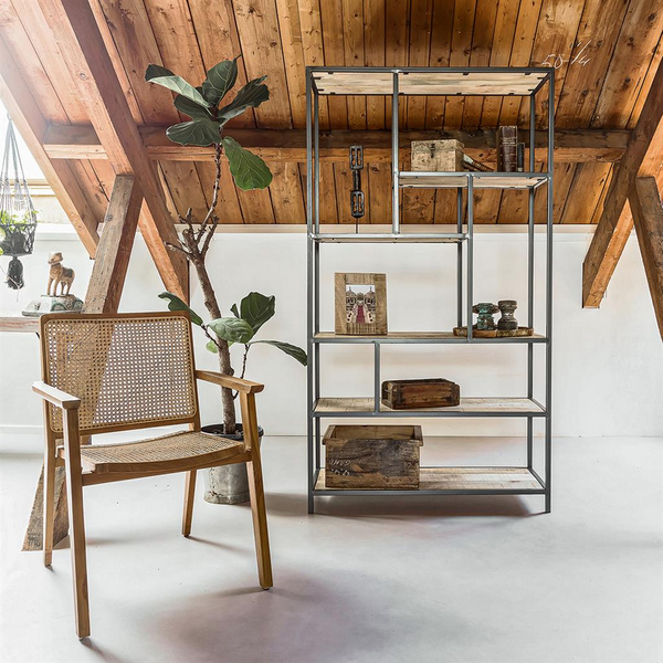 Nova Essstuhl mit Armlehne Wood, Rattan