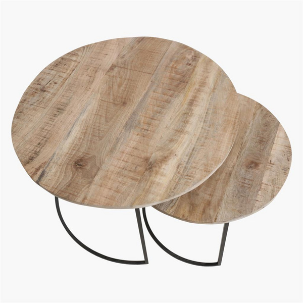 Vintage Mango Beistelltisch Set 2stk. L Mango wood