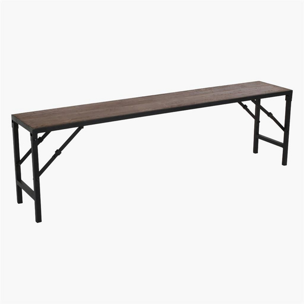 Factory Bank 160cm FSC recycled wood, iron