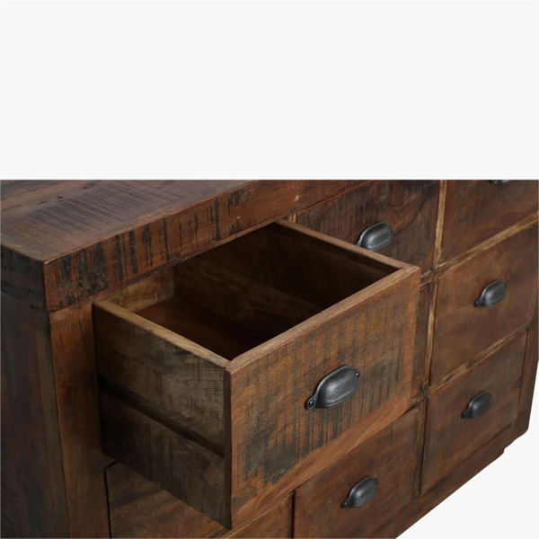 Factory Sideboard 9 Schubläden FSC recycled wood