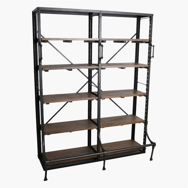 Archive Doppelschrank mit Regalböden Holz Wood, iron