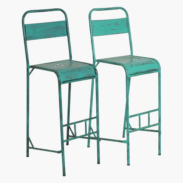 Java Barhocker Eisen türkis Iron 340x350x1100mm