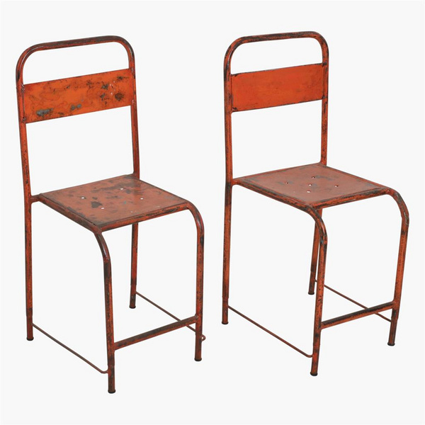 Java Barhocker Eisen orange Iron 340x350x890mm