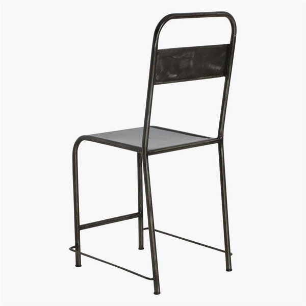 Java Barhocker Eisen Antique-Silber Iron 340x350x890mm