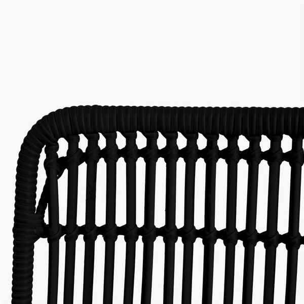 Jane Outdoorstuhl schmal schwarz Rope, iron