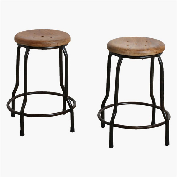 Warung Hocker Wood, iron