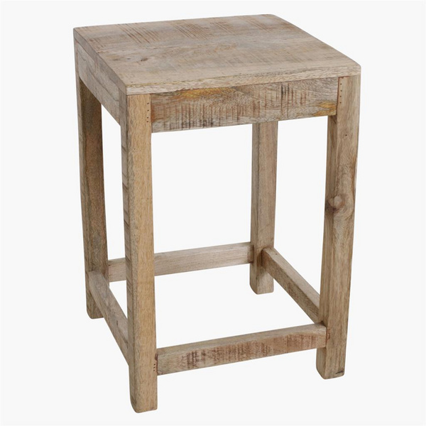 Vintage Mango Hocker quadratisch Mango wood