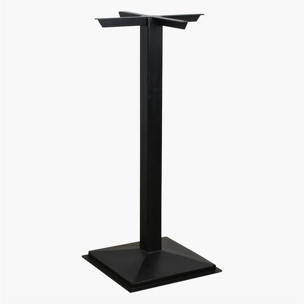 Bartischfuß quadratisch schwarz Iron