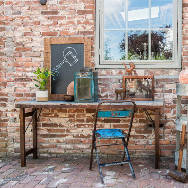 Market Konsolentisch mit Zinkblech Wood