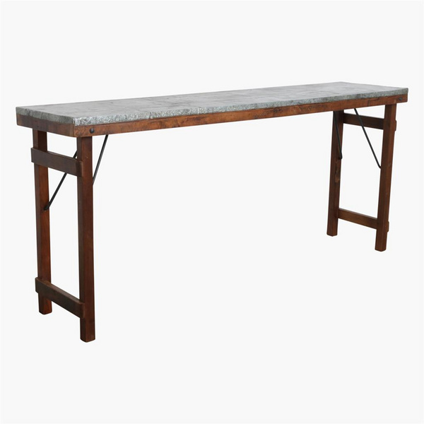 Market Konsolentisch mit Zinkblech Wood