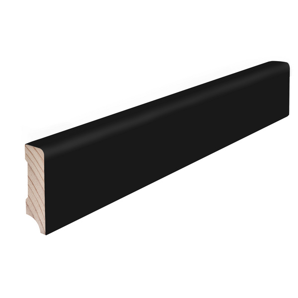 Sockelleiste Profil SB 630 Weichholz lackiert ähnl. RAL 9005 2400x40x16mm